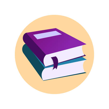 Books icon in flat styleのイラスト素材