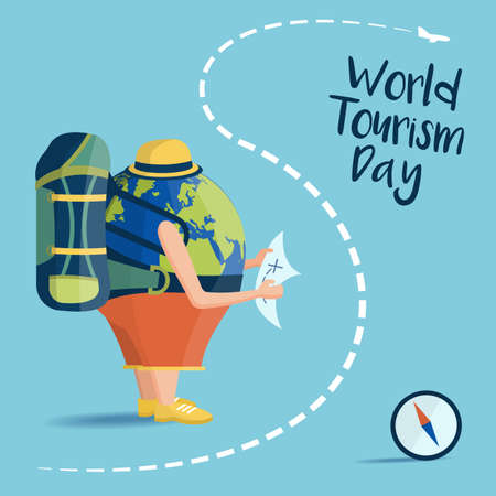 Vector Illustration on the theme World Tourismのイラスト素材