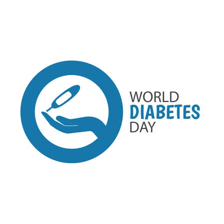 Vector Illustration on the World Diabetes Day.のイラスト素材