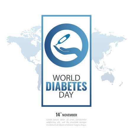 Vector Illustration on the World Diabetes Day.のイラスト素材