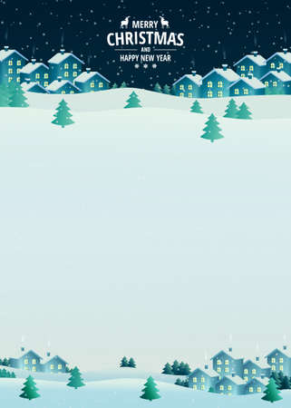 Vector illustration on the theme of Christmas and New Year. Christmas banner. Invitation cardのイラスト素材