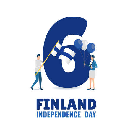 Vector Illustration of the Day of Finland.のイラスト素材