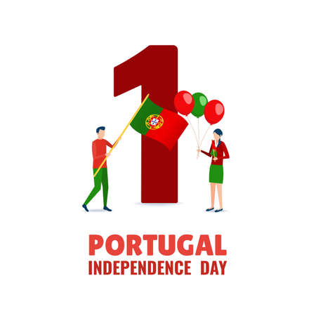 Vector Illustration of the Day of Portugal.のイラスト素材