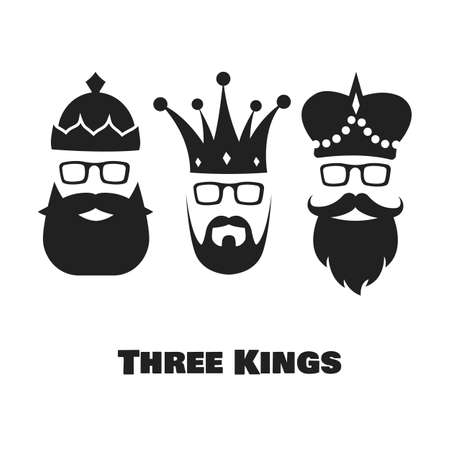 Vector illustration on the theme of Three Kings. Epiphany day.のイラスト素材