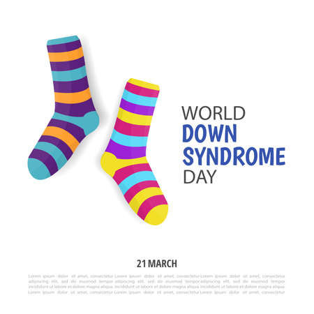 Vector Illustration on the theme World Down Syndrome Dayのイラスト素材