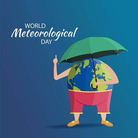 Vector Illustration on the World Meteorological Day.のイラスト素材