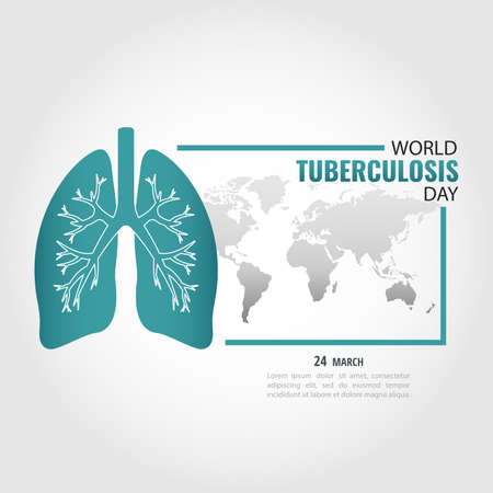 Vector Illustration on the theme World Tuberculosis Dayのイラスト素材
