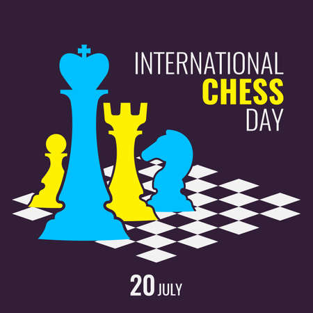 Vector Illustration of International Chess Day.のイラスト素材