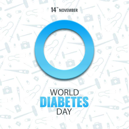 Vector Illustration on the World Diabetes Day.のイラスト素材