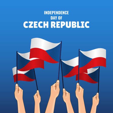 Vector Illustration on the theme Independence Day of Czechのイラスト素材