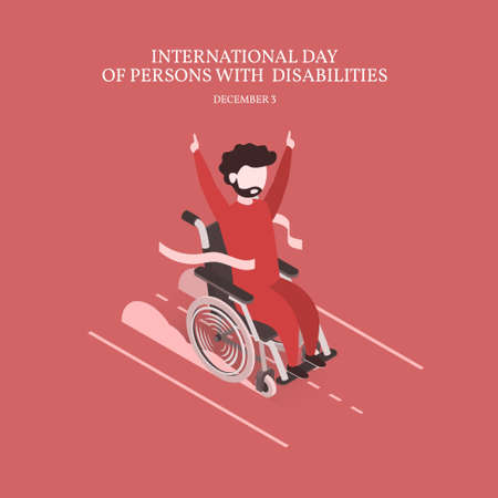 Vector Illustration on the theme International Day of Persons with Disabilitiesのイラスト素材