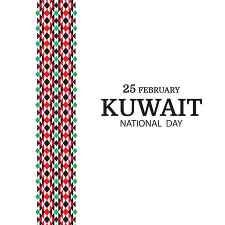 Vector Illustration on the theme National Day Kuwait. National pattern.のイラスト素材