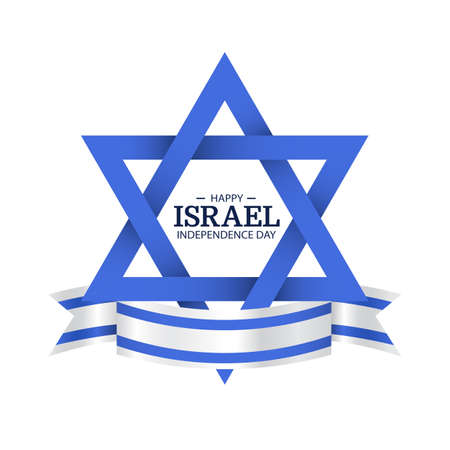 Vector Illustration of Independence Day of Israel.のイラスト素材