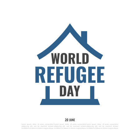 Vector Illustration of World Refugee Dayのイラスト素材