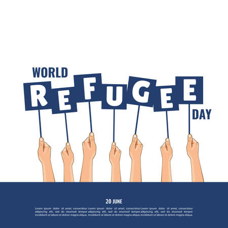 Vector Illustration of the World Refugee Dayのイラスト素材