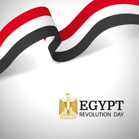 Vector Illustration of Revolution Day Egypt.のイラスト素材