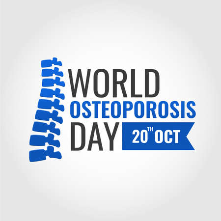 Vector Illustration of World Osteoporosis Day.のイラスト素材