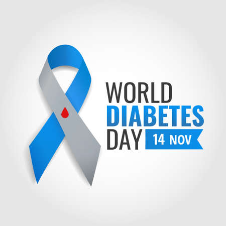 Vector Illustration on the theme World Diabetes Day.のイラスト素材