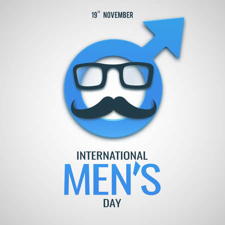 Vector illustration of International Men's Day. For a poster or banner and greeting card.のイラスト素材