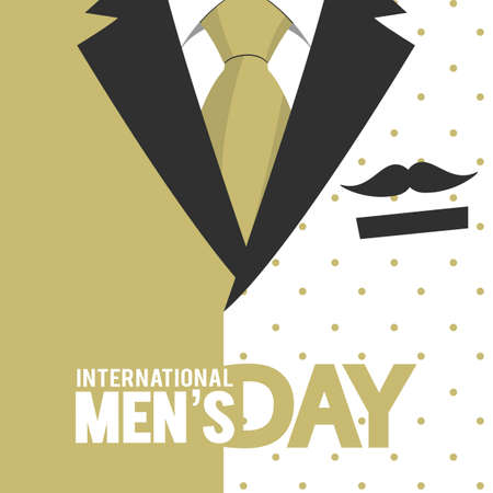 Vector illustration of International Men's Day. For a poster or banner and greeting card.のイラスト素材