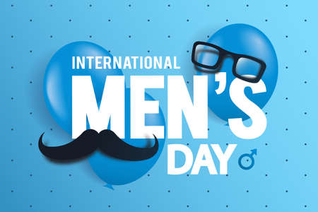 Vector illustration of International Men's Day. For a poster or banner and greeting card.のイラスト素材