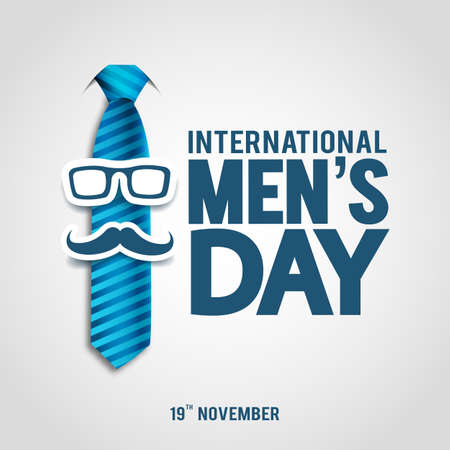 Vector illustration of International Men's Day. For a poster or banner and greeting card.