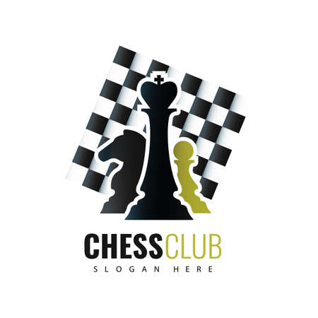 Vector illustration. Chess Club Template Logo design.のイラスト素材