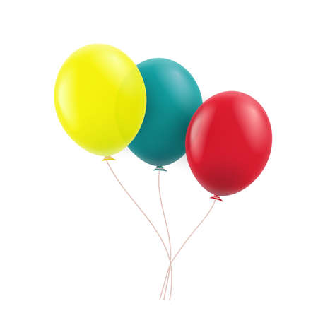 Balloons in realistic style. Balloons isolated on white background.のイラスト素材