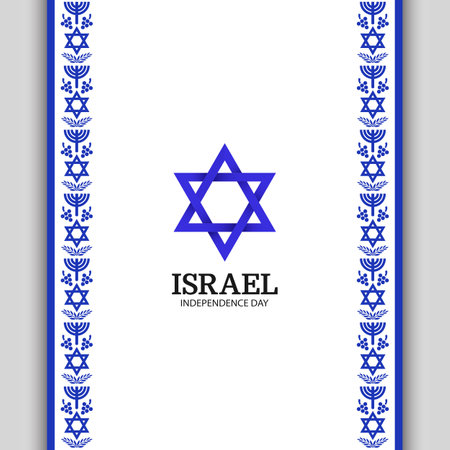 Vector Illustration of Independence Day of Israel. National pattern and symbol.のイラスト素材