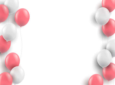 Vector illustration. Balloons on a white background.のイラスト素材