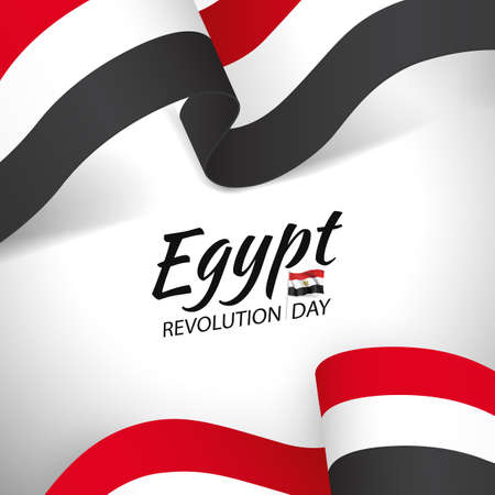 Vector Illustration of Revolution Day Egypt.のイラスト素材