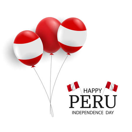 Vector Illustration of Peru Independence Day.のイラスト素材