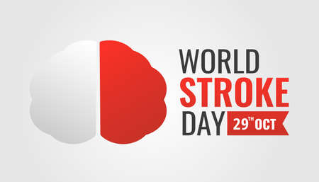 Vector Illustration of World Stroke Day.のイラスト素材