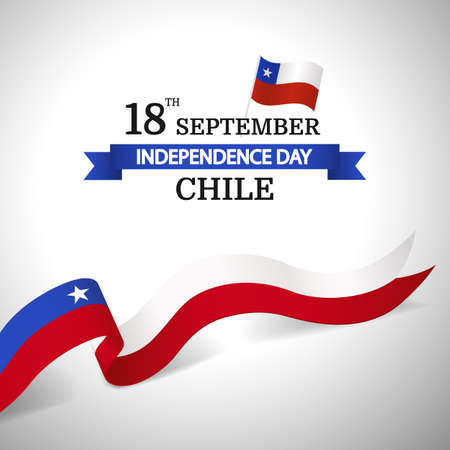 Vector Illustration of Chile Independence Day.のイラスト素材