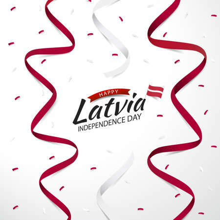Vector Illustration of Independence Day of Latvia.のイラスト素材