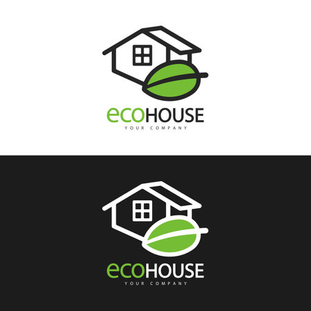 Eco House logo design. For real estate, construction, property industry.のイラスト素材