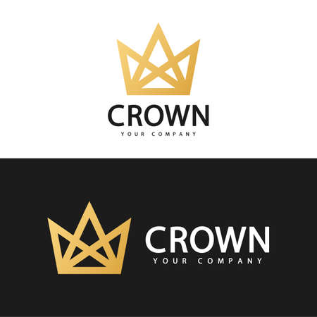 Logo template. Crown logo design.のイラスト素材