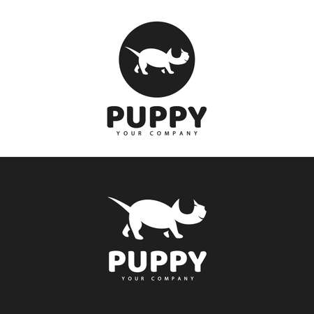 Logo template. A dog image logo, suitable for business that is associated with pets.のイラスト素材