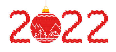 Vector illustration of Christmas and New Year. New Year 2022のイラスト素材