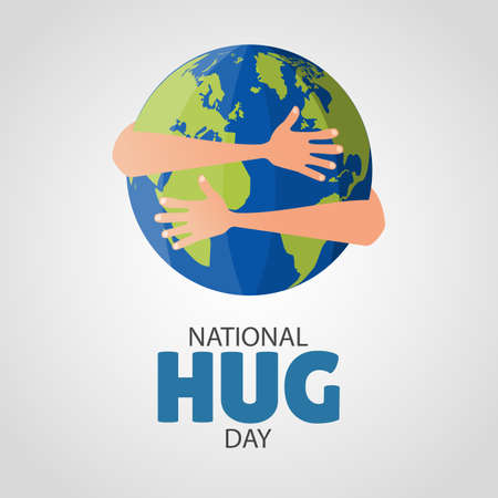 Vector illustration of National Hug Day.のイラスト素材