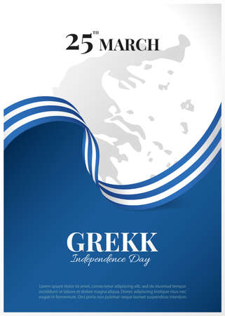 Vector Illustration of Greek Independence Day. Bannerのイラスト素材