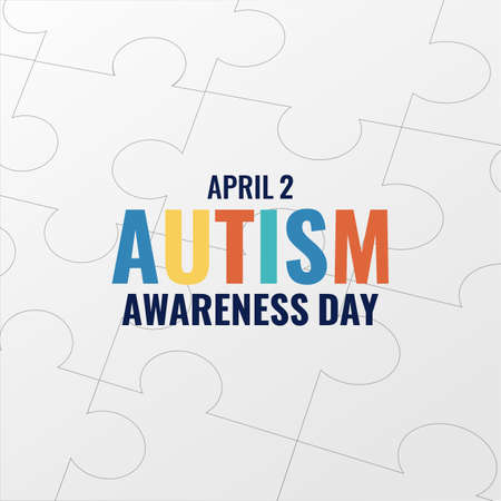 Vector illustration of World autism awareness day.のイラスト素材