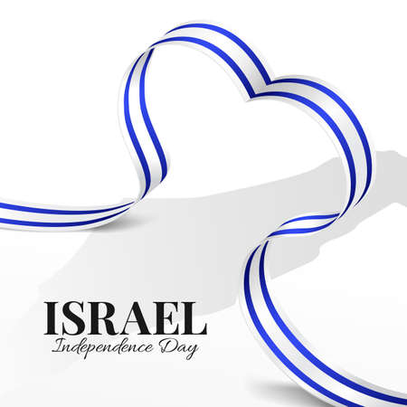 Vector Illustration of Israel Independence Day. ribbonのイラスト素材