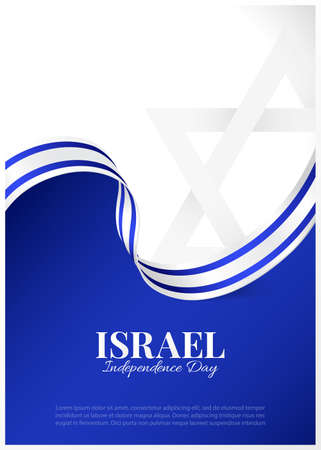 Vector Illustration of Israel Independence Day. Bannerのイラスト素材