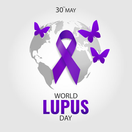 Vector Illustration of World Lupus Day.のイラスト素材