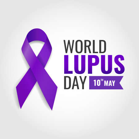 Vector Illustration of World Lupus Day. ribbonのイラスト素材