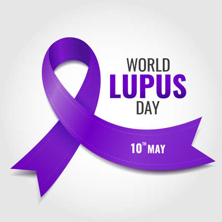Vector Illustration of World Lupus Day. ribbonのイラスト素材
