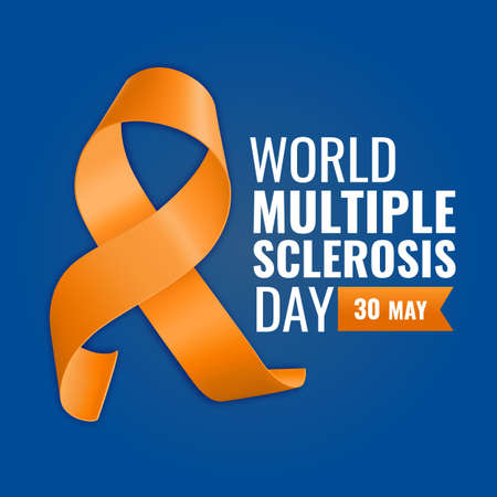 Vector Illustration of World Multiple Sclerosis Day. ribbonのイラスト素材