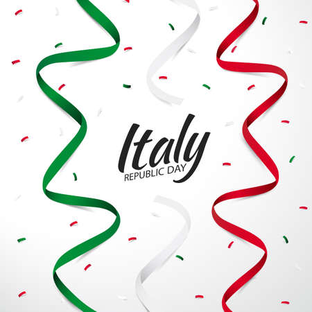 Vector Illustration of Republic Day Italy.のイラスト素材