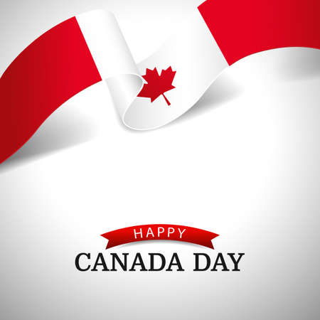Vector Illustration of Canada day. ribbonのイラスト素材